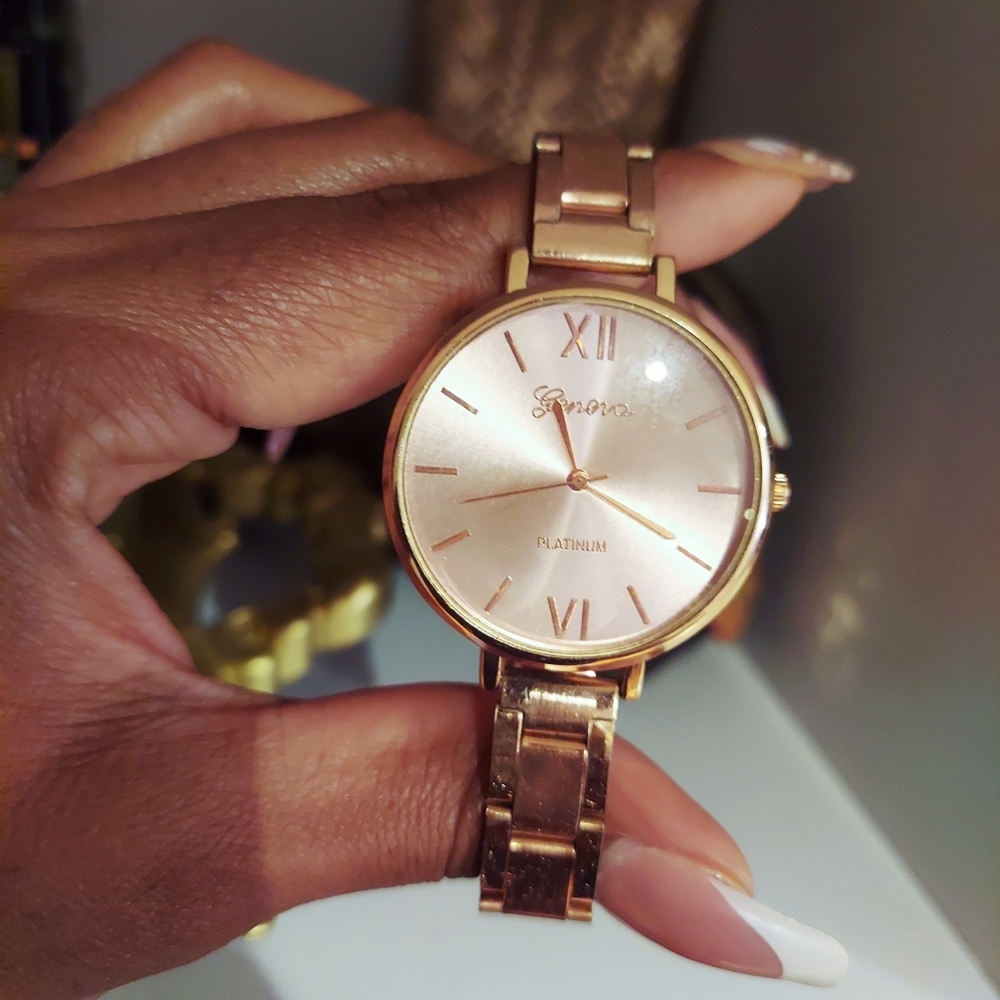Rose gold watch